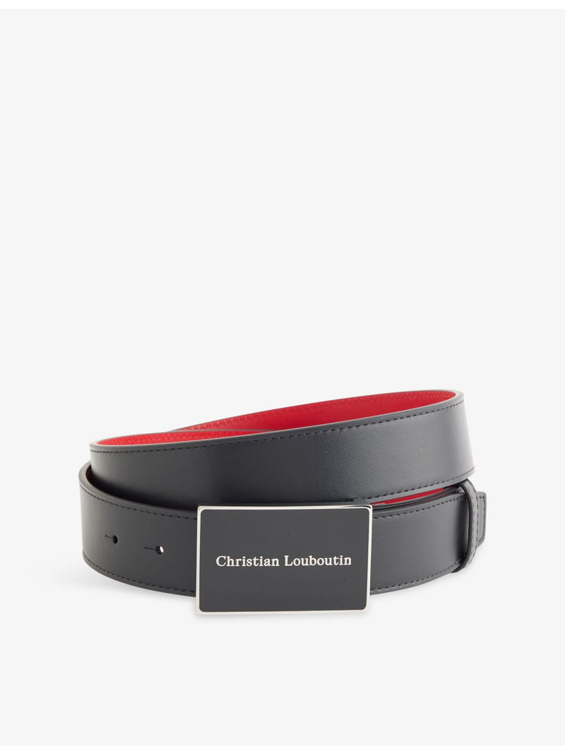 Christian Louboutin Canopy leather belt 35mm adjustable (British brand)