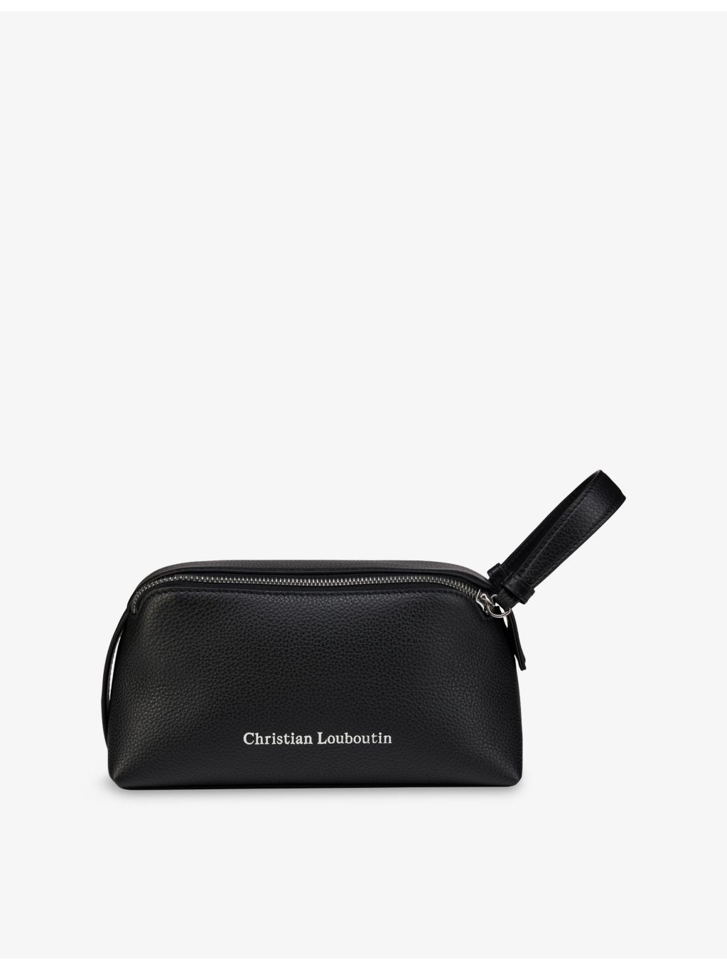 Christian Louboutin leather travel pouch with red lining - British product