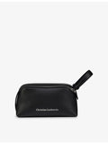 Christian Louboutin leather travel pouch with red lining - British product