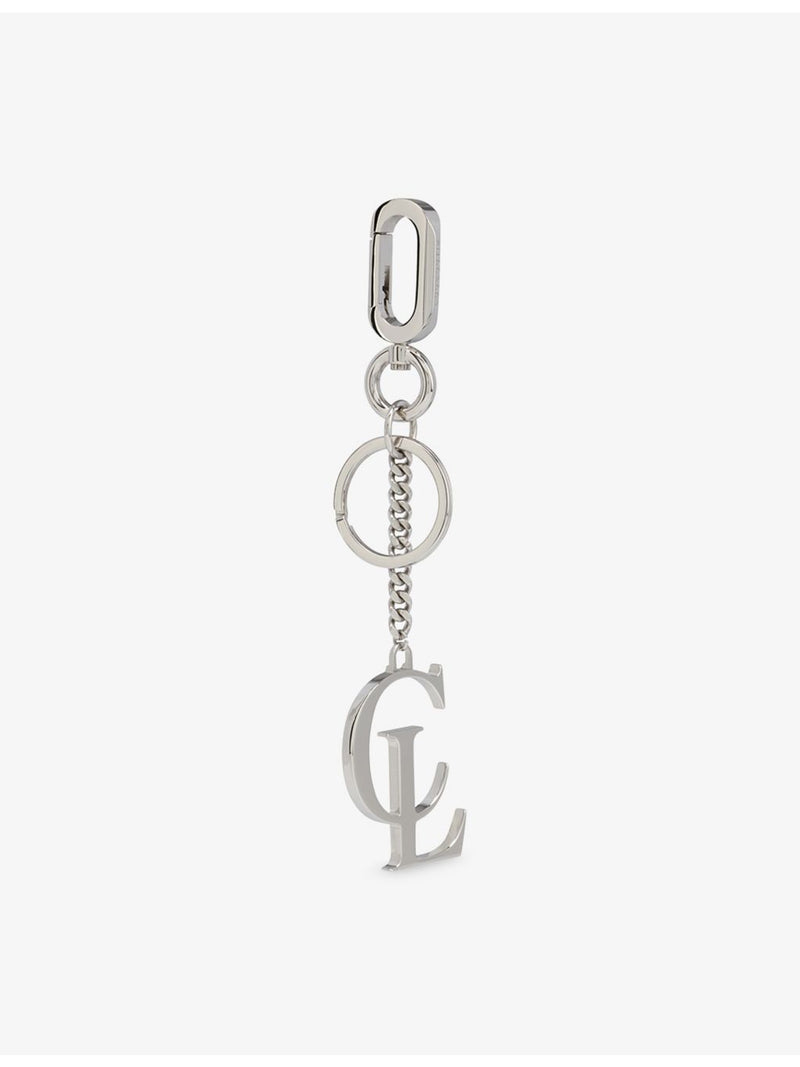 Christian Louboutin metal keyring silver-tone finish, UK version