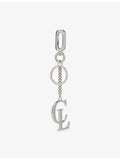 Christian Louboutin metal keyring silver-tone finish, UK version