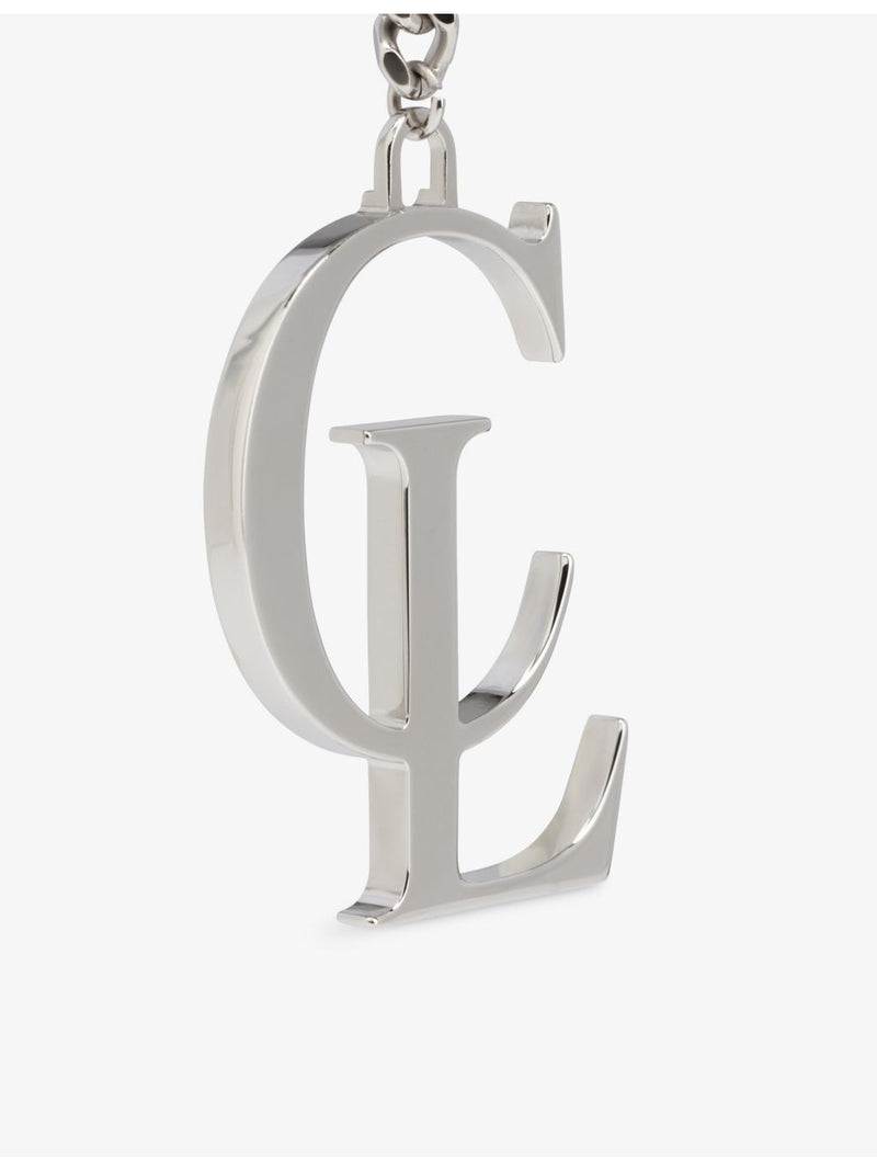 Christian Louboutin metal keyring silver-tone finish, UK version