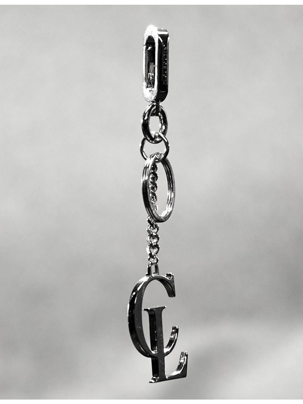 Christian Louboutin metal keyring silver-tone finish, UK version