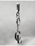 Christian Louboutin metal keyring silver-tone finish, UK version