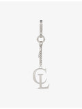 Christian Louboutin metal keyring silver-tone finish, UK version