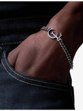 Christian Louboutin silver-toned chain bracelet - British product