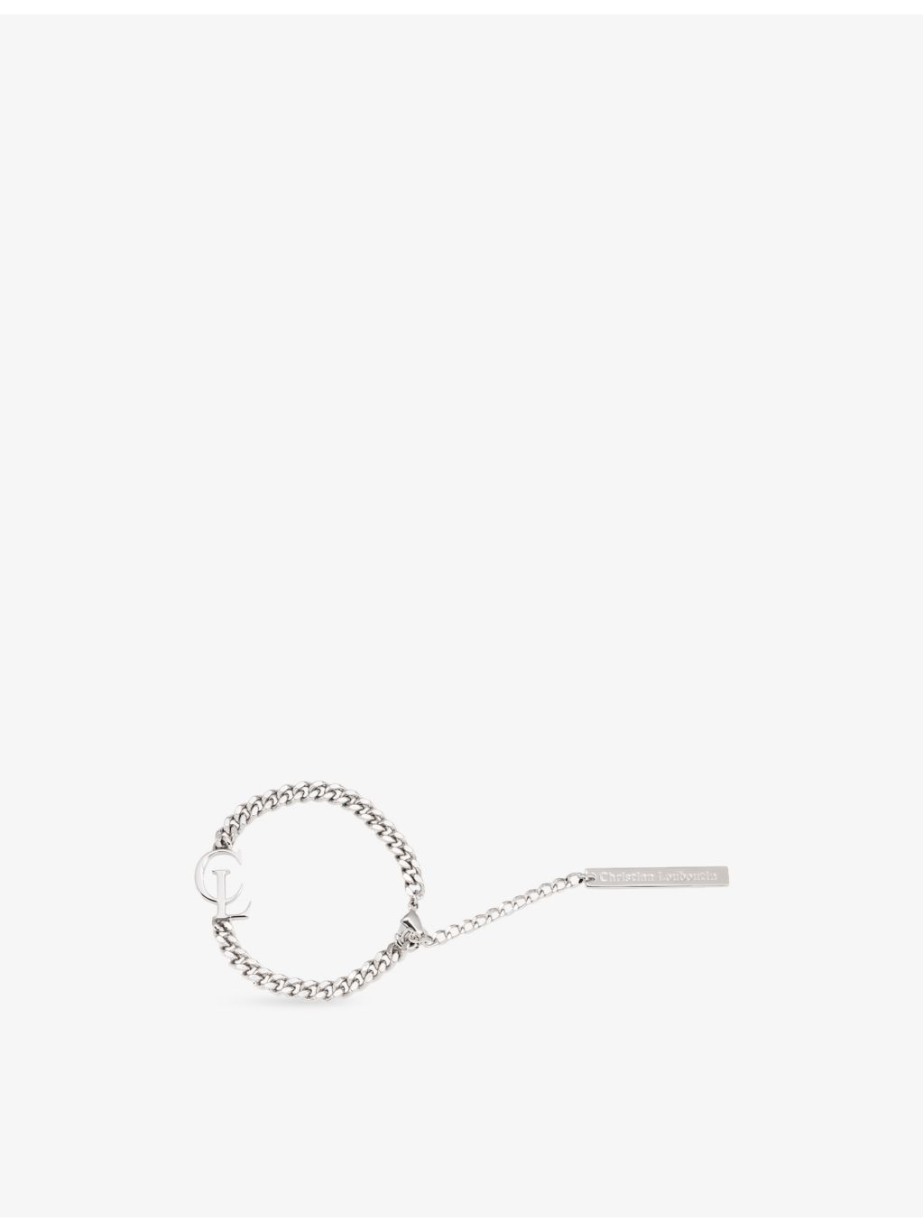 Christian Louboutin silver-toned chain bracelet - British product
