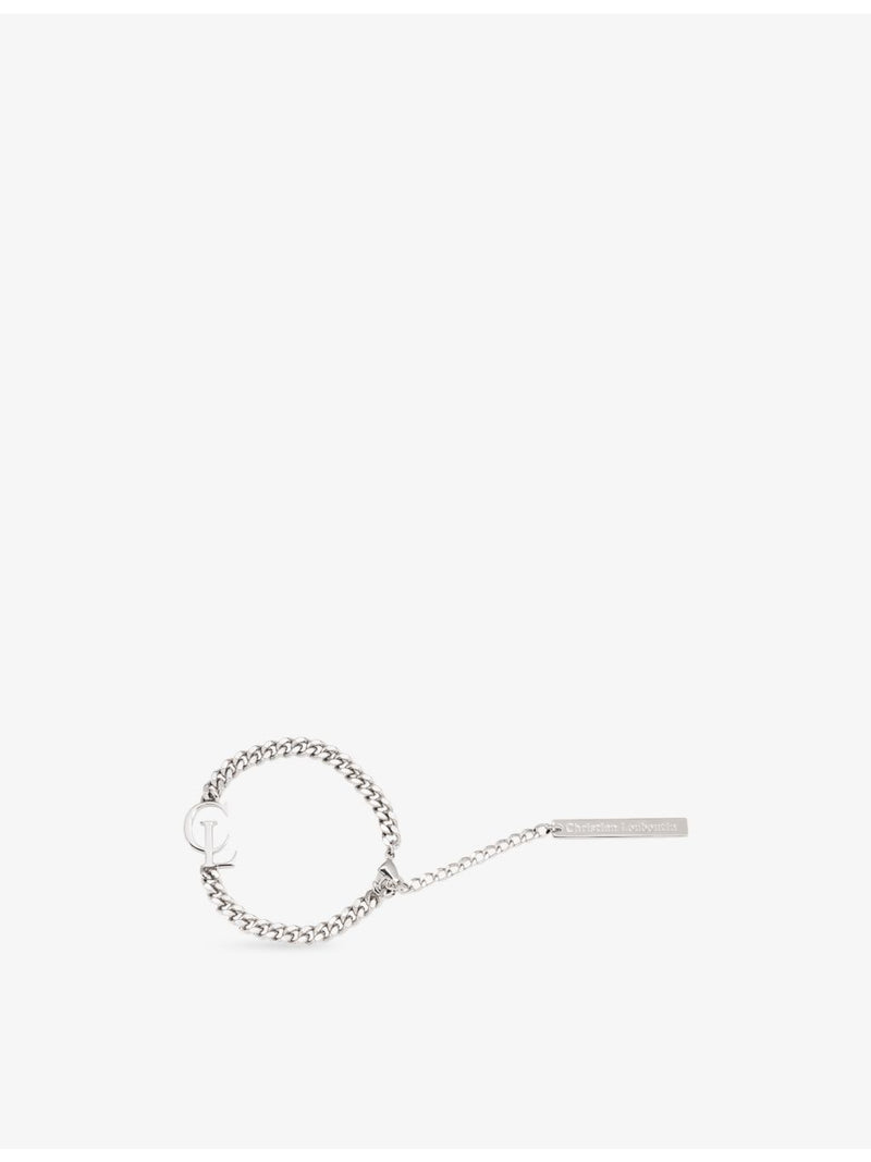 Christian Louboutin silver-toned chain bracelet - British product