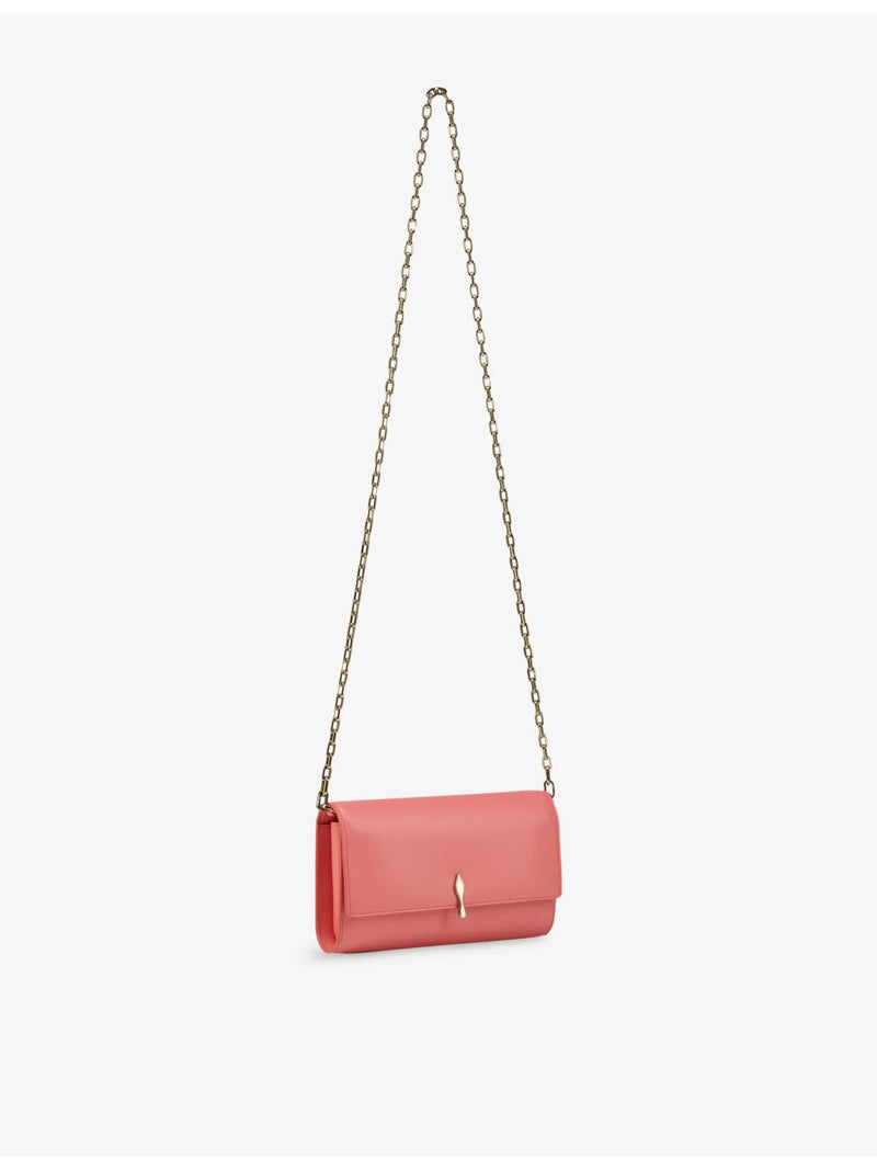 Christian Louboutin Bettina metallic leather wallet-on-chain (British brand)