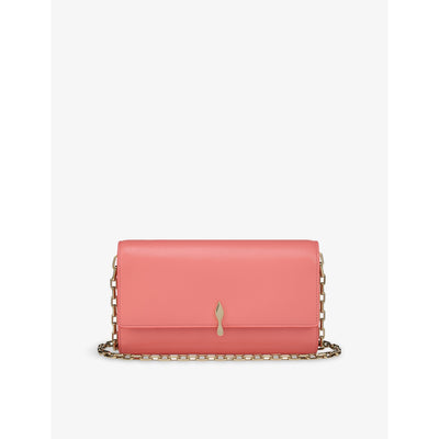 selfridges Christian Louboutin Bettina Metallic Leather Wallet-on-Chain- Buy online at McGrocer