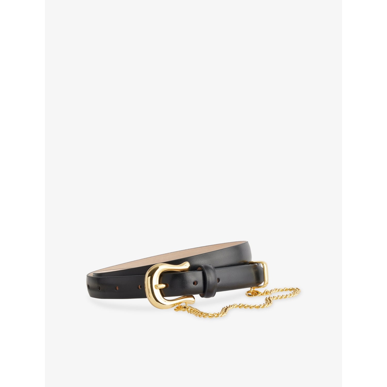 Leather belt by Luzia with gold-tone buckle 2cm - British product