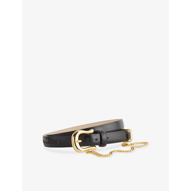 Leather belt by Luzia with gold-tone buckle 2cm - British product