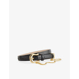 Leather belt by Luzia with gold-tone buckle 2cm - British product
