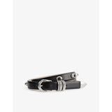 Hollyhock stone-embellished leather belt 99cm (British brand)
