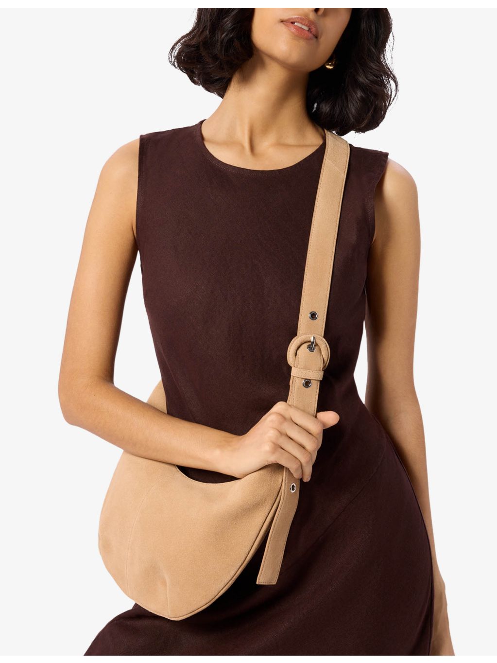 Whistles Sia small suede cross-body bag, UK version