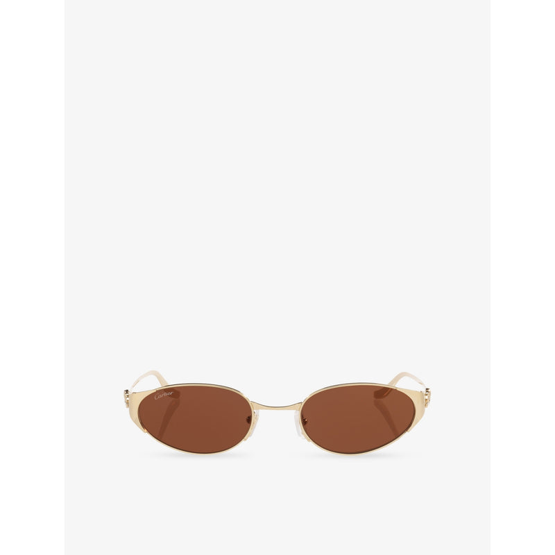 Cartier CT0630S oval-frame metal sunglasses (British brand)
