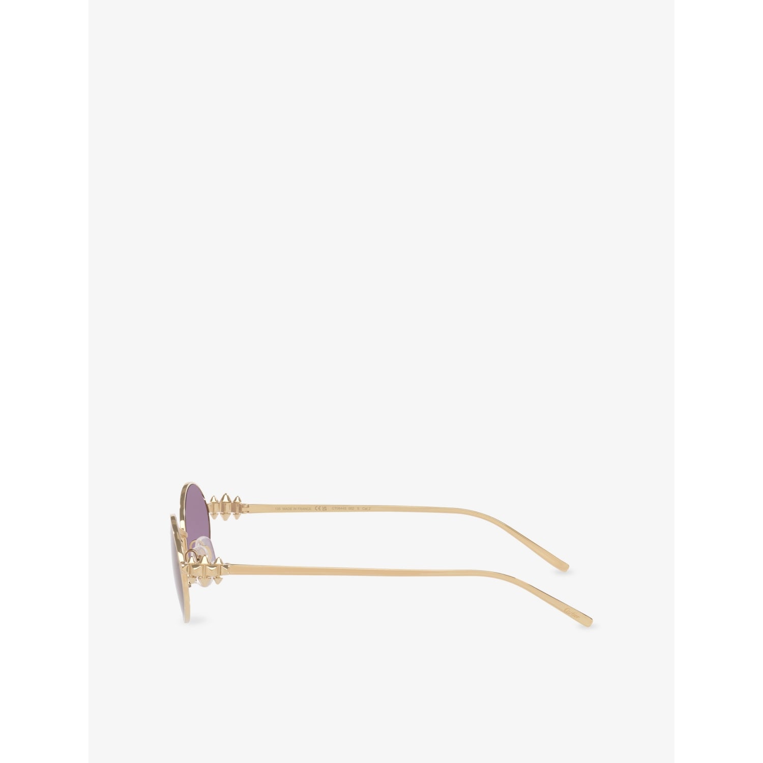 Cartier CT0644S oval metal sunglasses with gold-toned hardware, imported from the UK