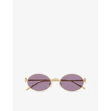 Cartier CT0644S oval metal sunglasses with gold-toned hardware, imported from the UK