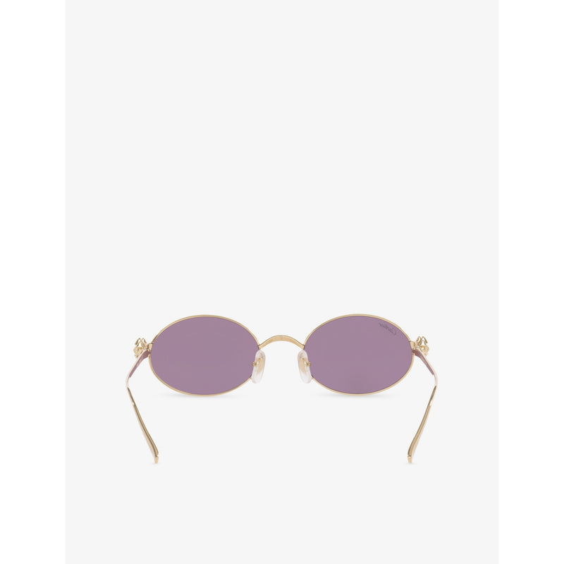 Cartier CT0644S oval metal sunglasses with gold-toned hardware, imported from the UK