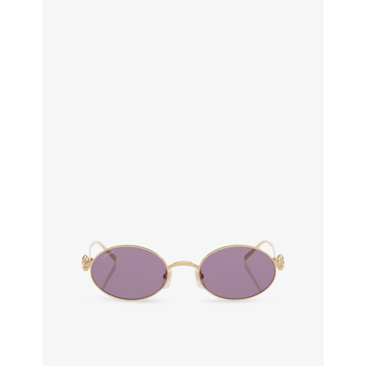 Cartier CT0644S oval metal sunglasses with gold-toned hardware, imported from the UK