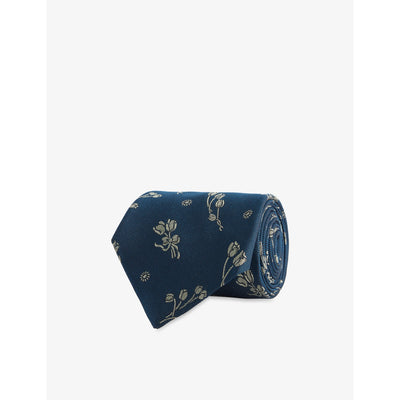 selfridges Paul Smith Tulips Silk Tie- Buy online at McGrocer