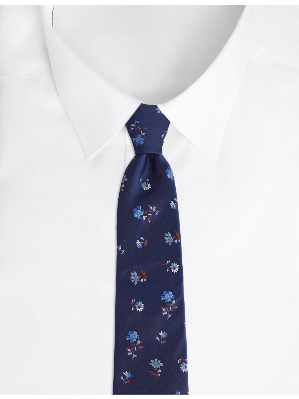 Paul Smith silk tie with floral pattern and wide blade (British brand)