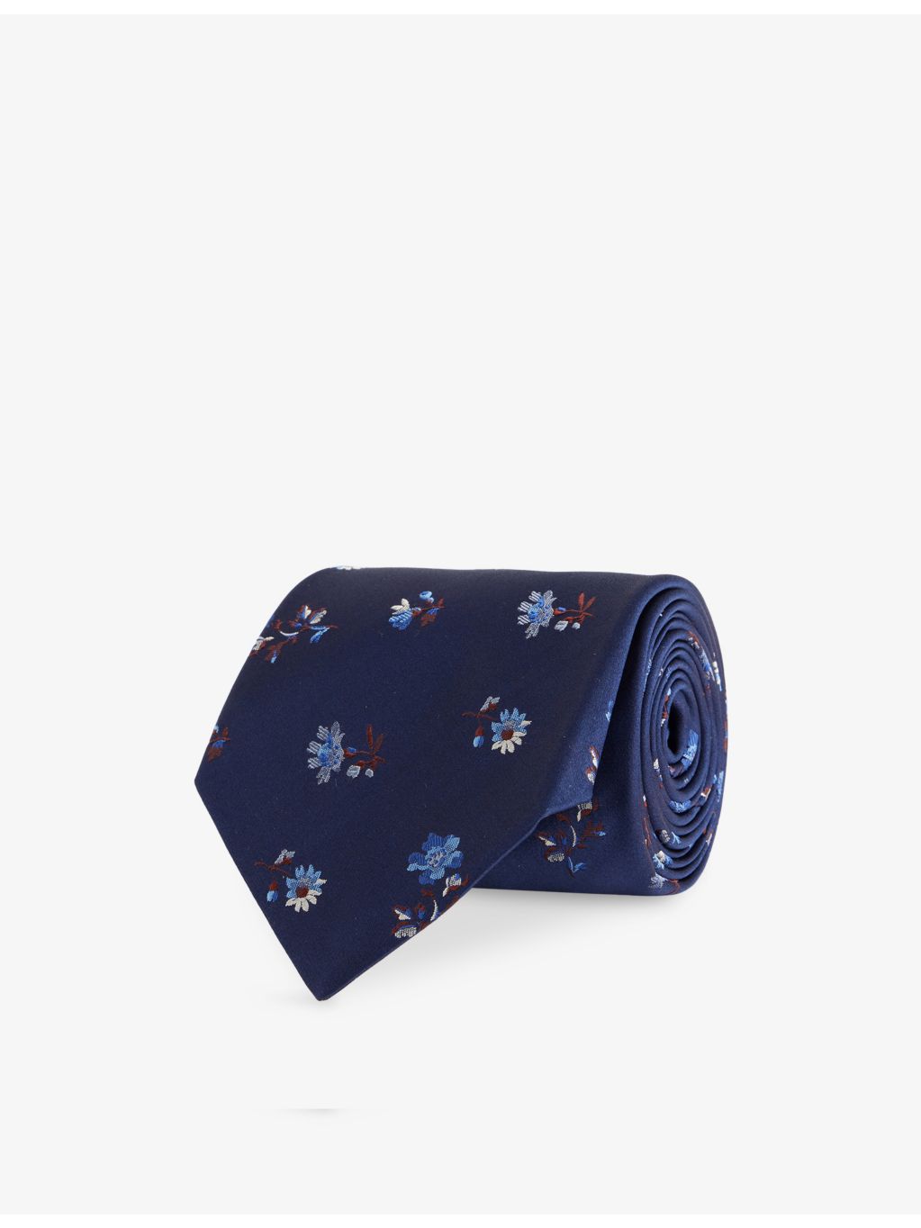 Paul Smith silk tie with floral pattern and wide blade (British brand)