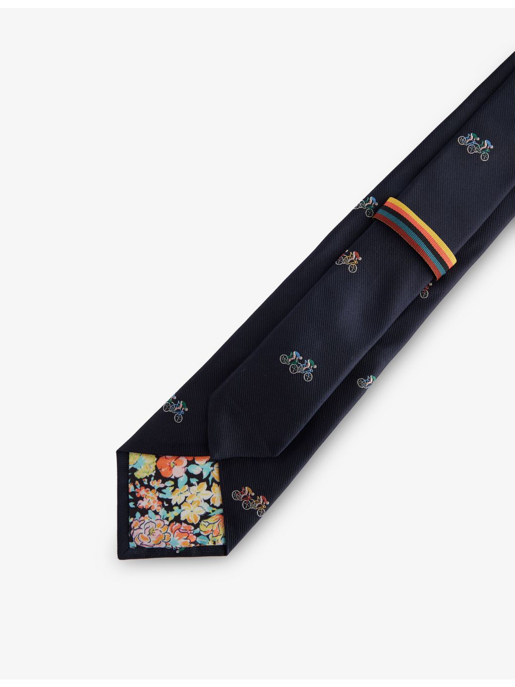 Paul Smith silk tie with bicycle pattern - British product