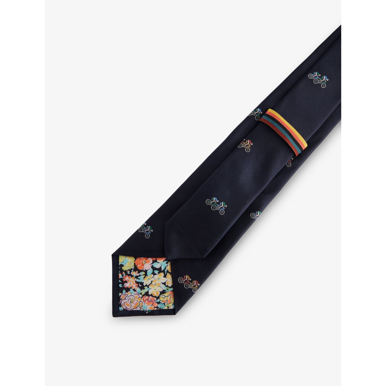 Paul Smith silk tie with bicycle pattern - British product