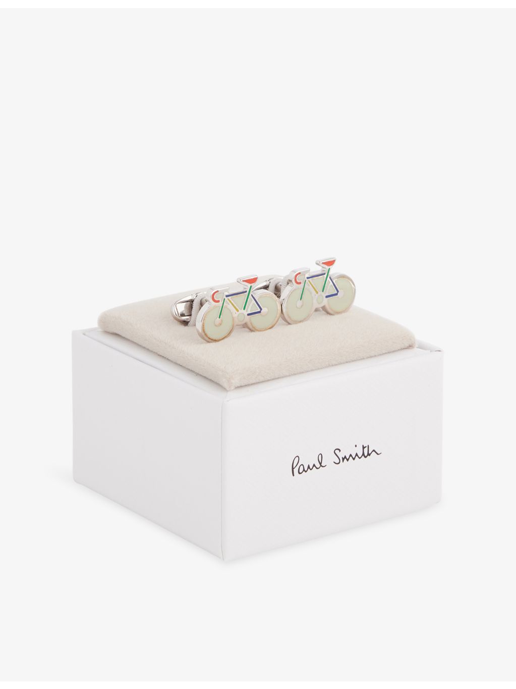 Paul Smith copper and zinc bicycle cufflinks, UK version