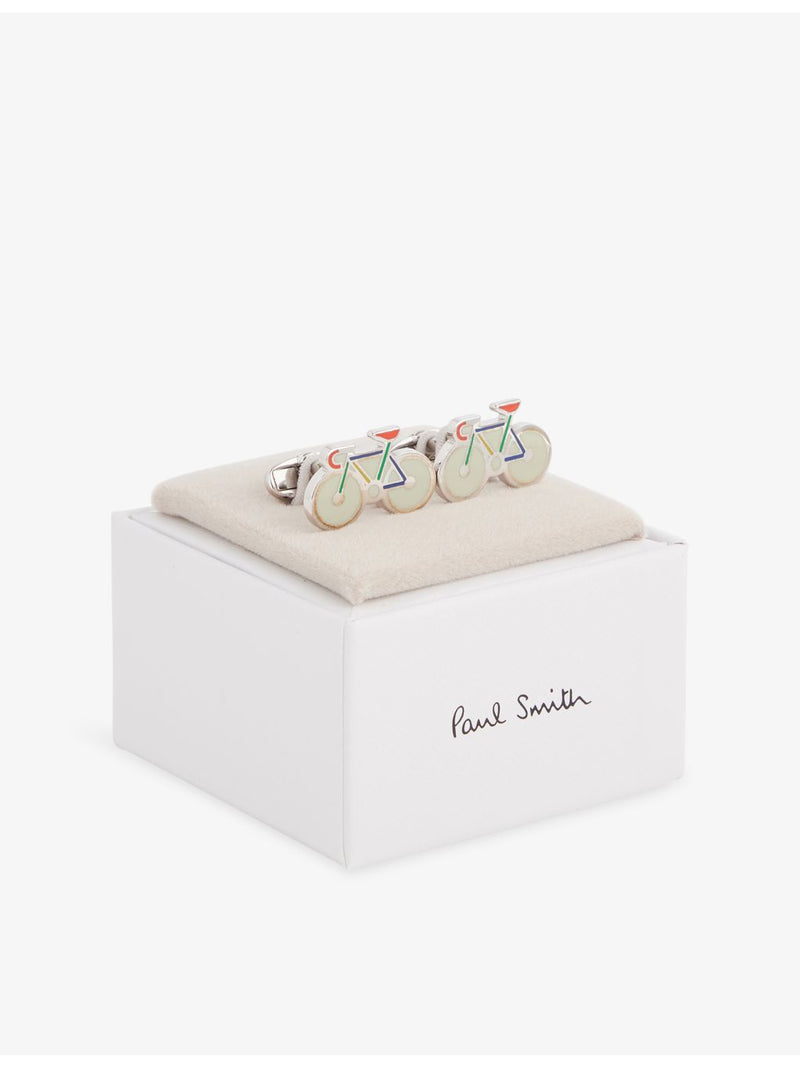 Paul Smith copper and zinc bicycle cufflinks, UK version