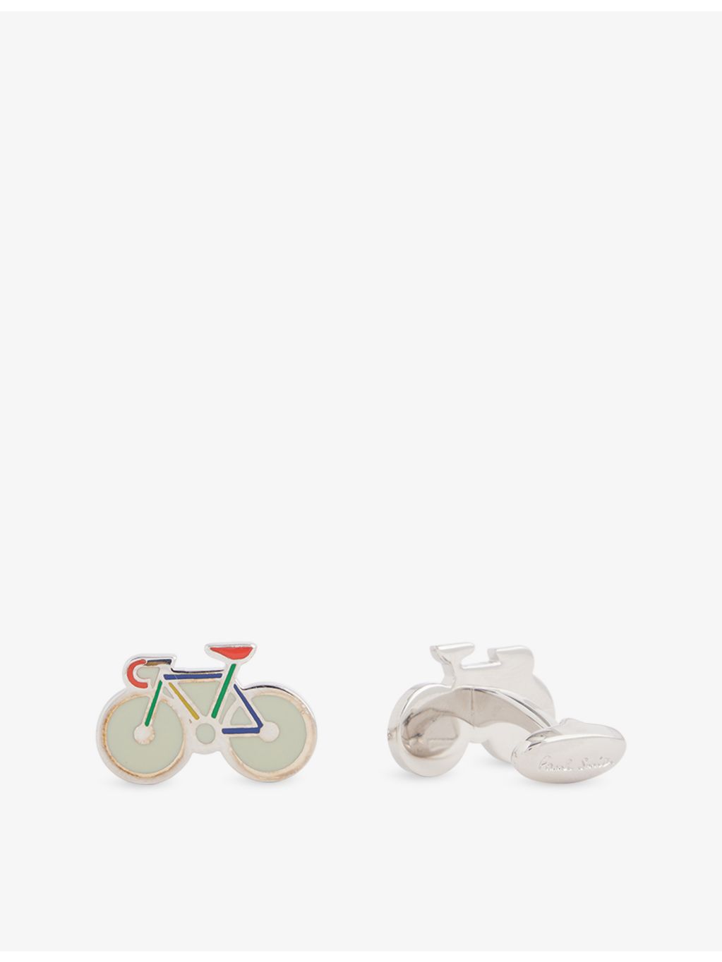 Paul Smith copper and zinc bicycle cufflinks, UK version