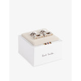 Paul Smith bicycle chain cufflinks in silver-toned metal (British brand)