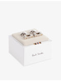 Paul Smith bicycle chain cufflinks in silver-toned metal (British brand)