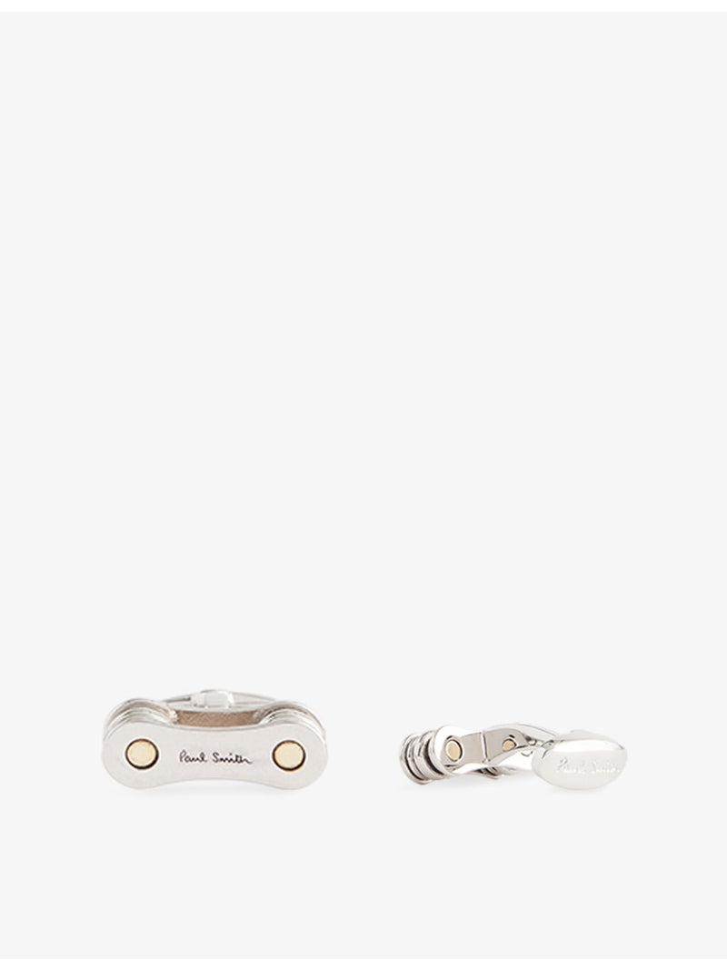 Paul Smith bicycle chain cufflinks in silver-toned metal (British brand)