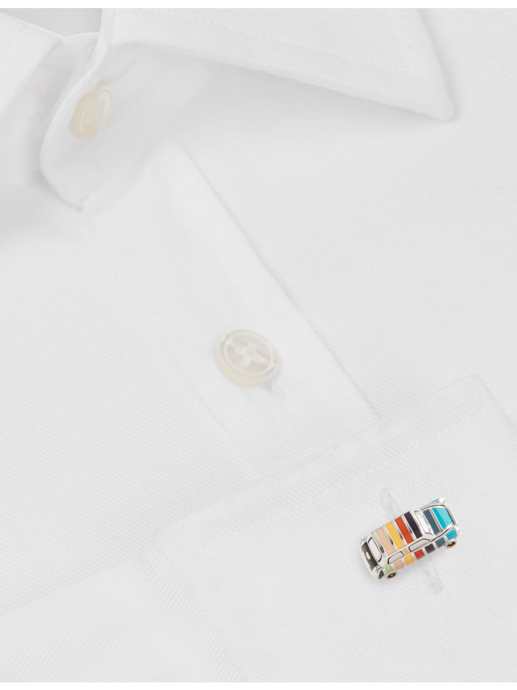 Paul Smith mini striped metal cufflinks, UK version