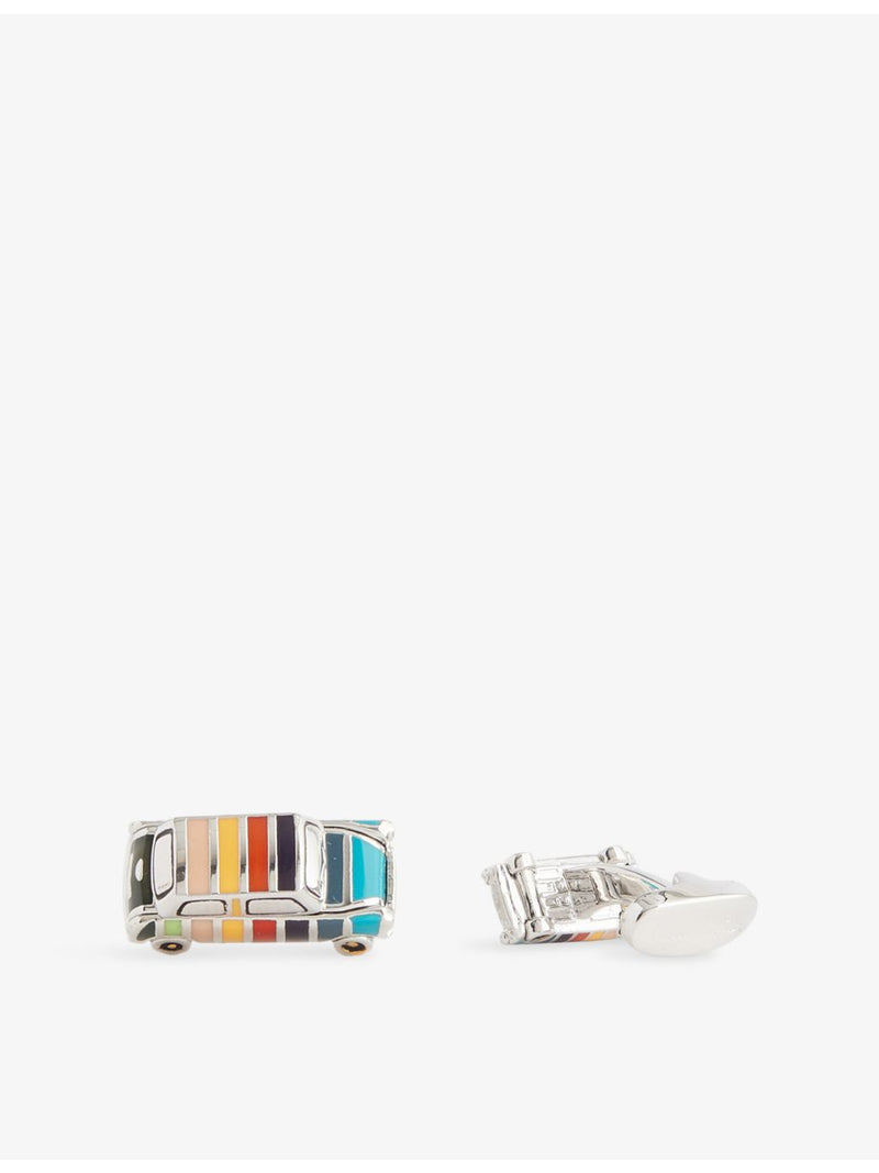 Paul Smith mini striped metal cufflinks, UK version