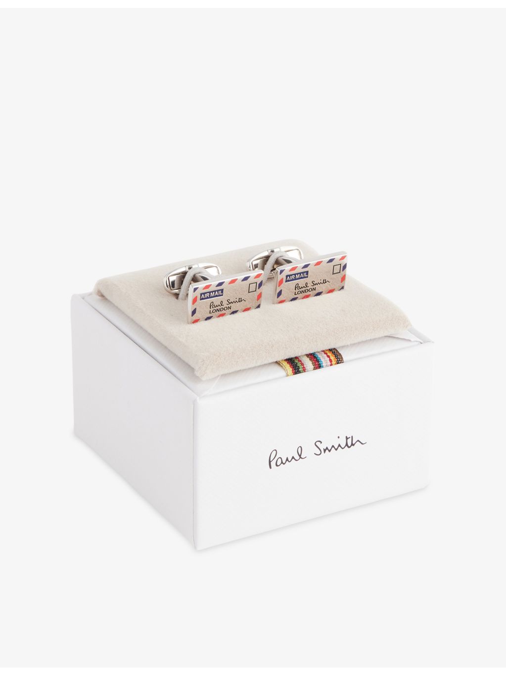Paul Smith Airmail metal cufflinks 1.1cm, UK version
