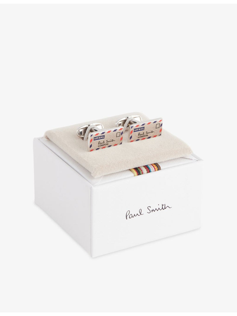 Paul Smith Airmail metal cufflinks 1.1cm, UK version