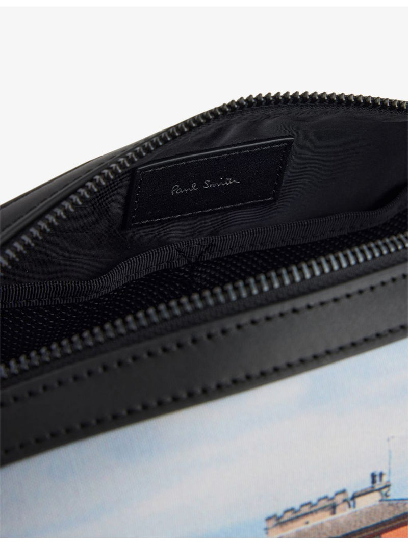 Paul Smith graphic faux-leather washbag - British product