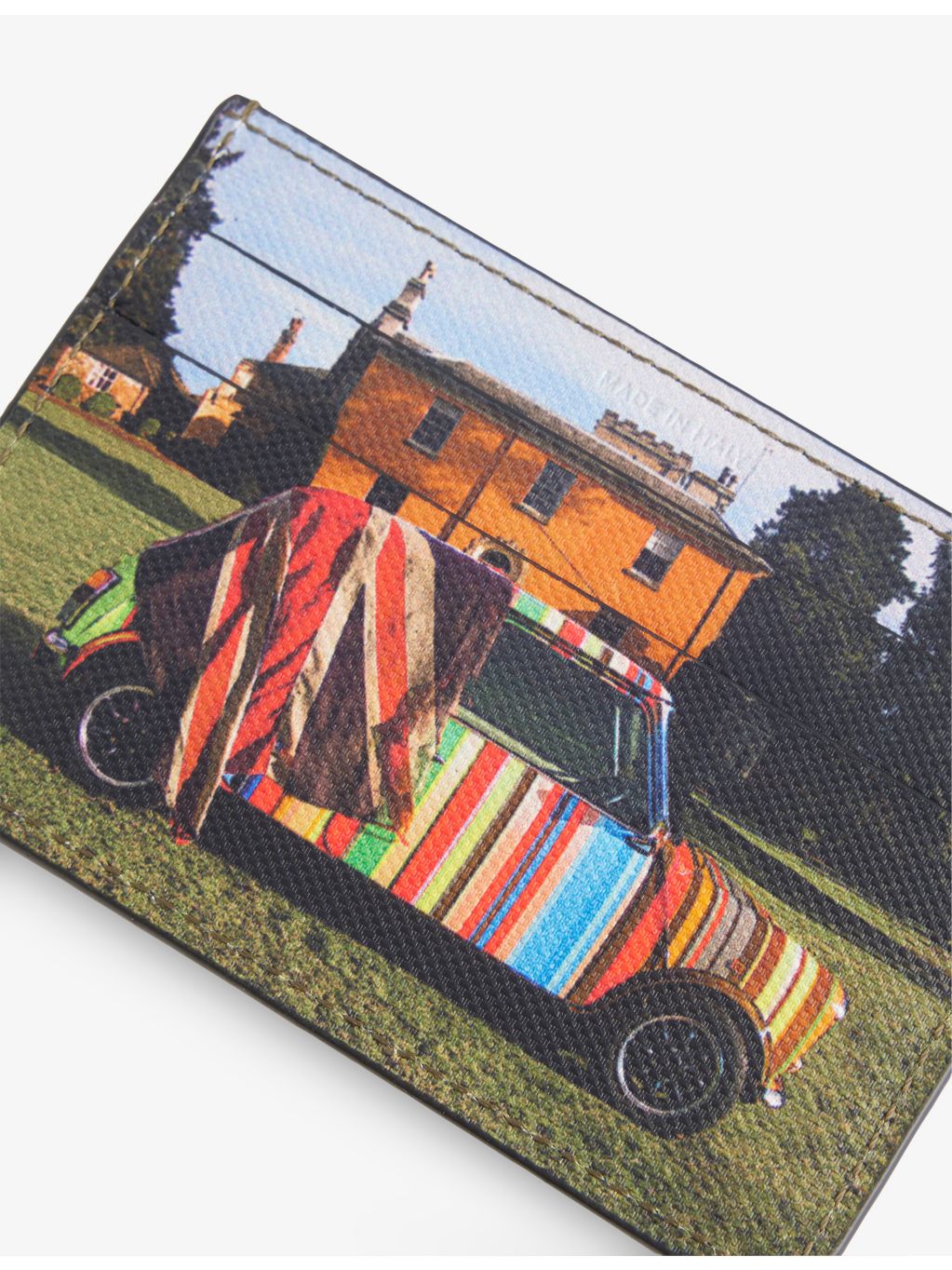 Paul Smith graphic print leather cardholder, imported from the UK