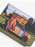 Paul Smith graphic print leather cardholder, imported from the UK