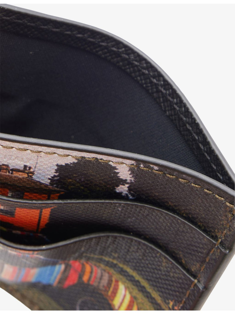 Paul Smith graphic print leather cardholder, imported from the UK