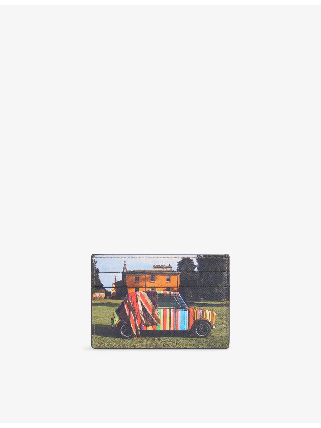 Paul Smith graphic print leather cardholder, imported from the UK