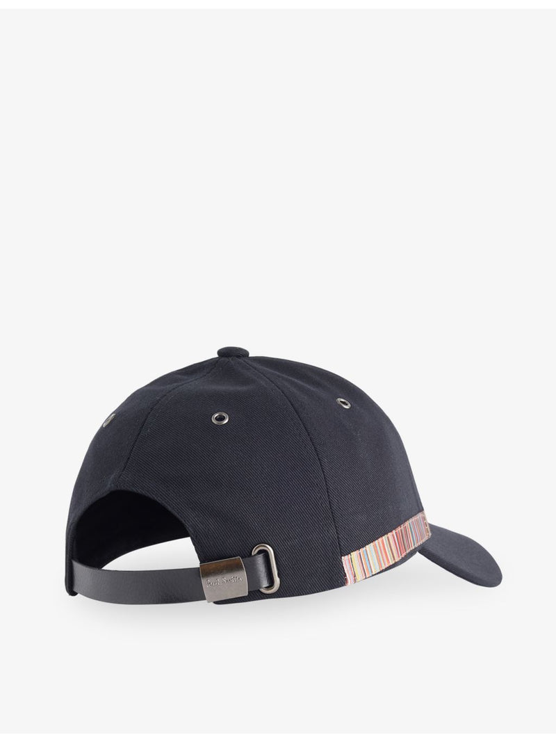 Paul Smith cotton cap with signature striped panel, imported from the UK