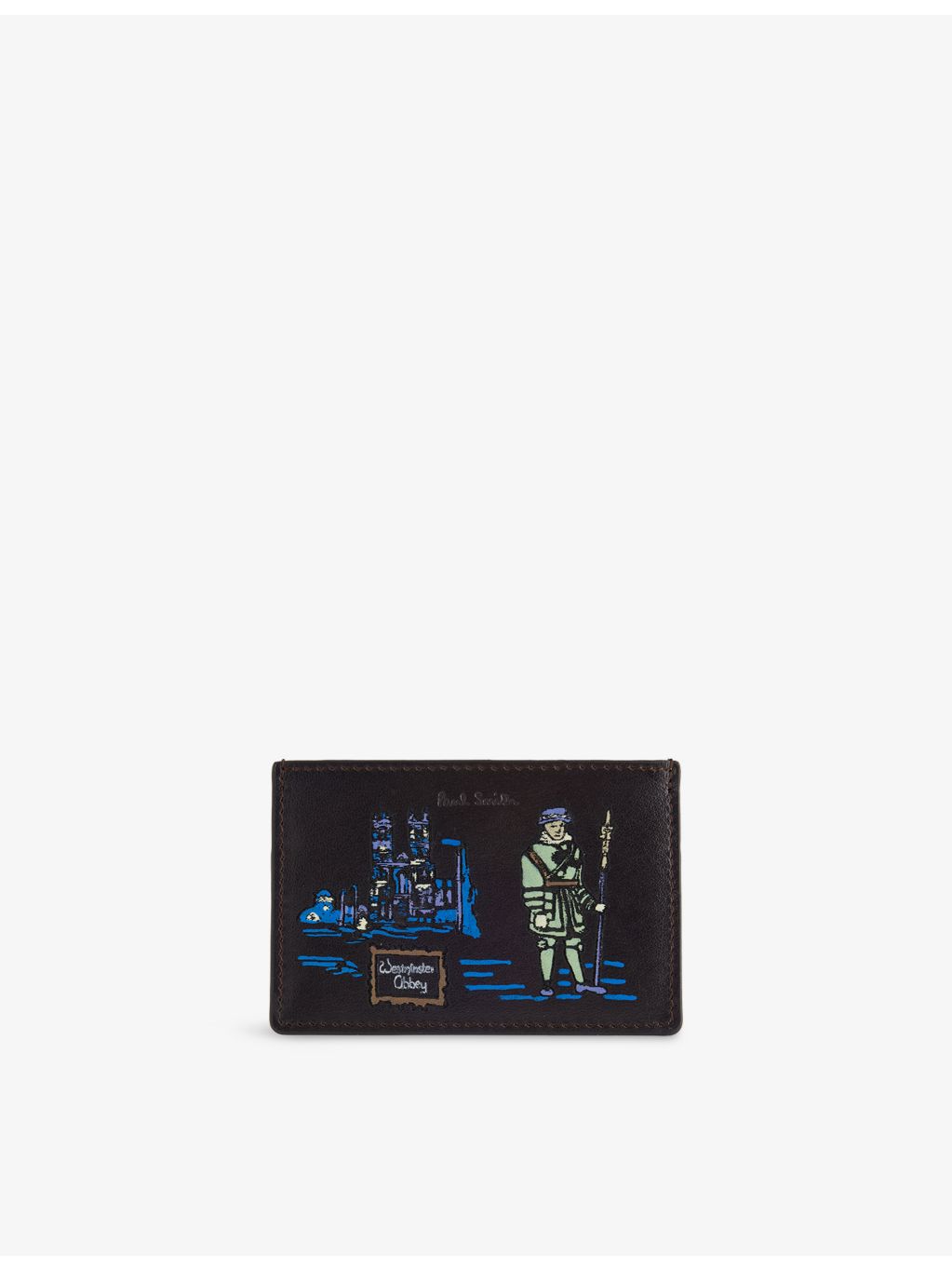Paul Smith leather card holder with London motif, UK version