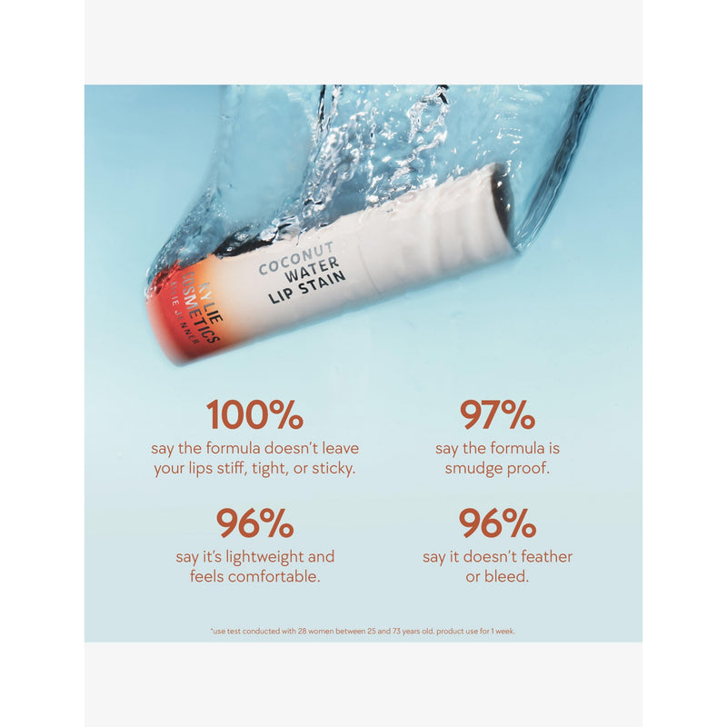 Kylie by Kylie Jenner coconut water lip stain, imported from the UK