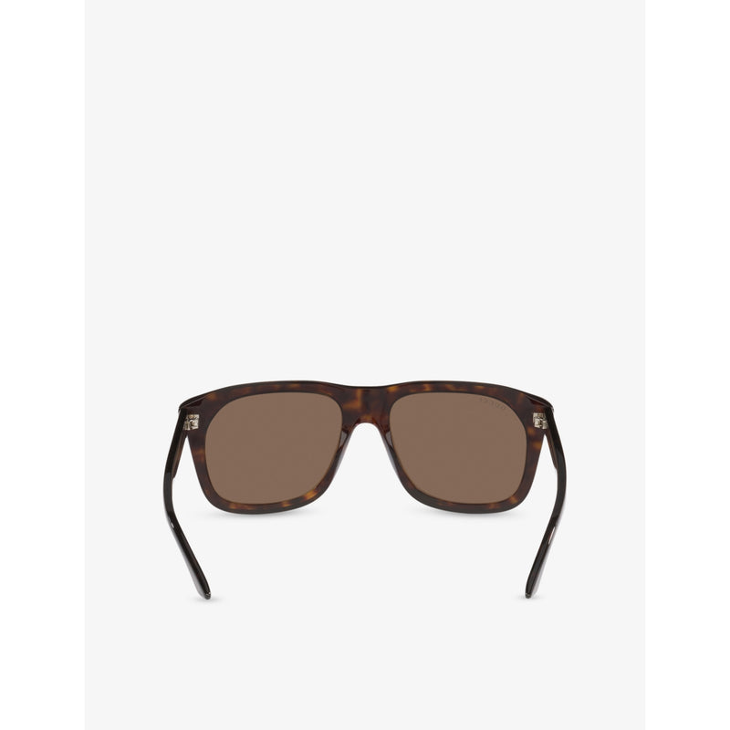Gucci GG2077S rectangle acetate sunglasses with 5.5cm lens - British product