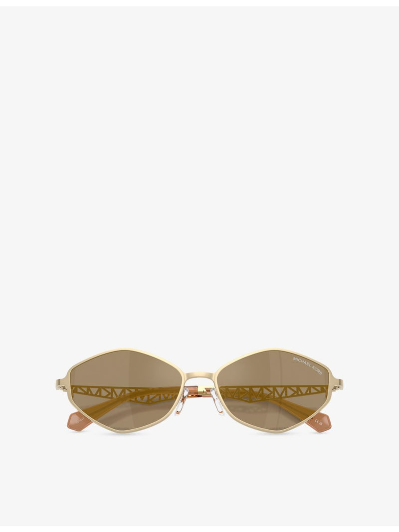 Michael Kors MK1181 Gold Coast irregular-frame metal sunglasses - British product