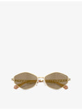 Michael Kors MK1181 Gold Coast irregular-frame metal sunglasses - British product